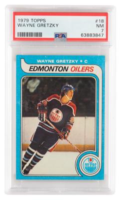 Lot #1246 1979 Topps #18 Wayne Gretzky RC PSA NM 7