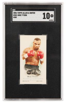 Lot #1257 2006 Topps Allen & Ginter Mini #301 Mike Tyson SGC GM 10 - Image 1