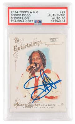 Lot #1207 Snoop Dogg Signed Trading Card - PSA GEM MINT 10 - Image 1