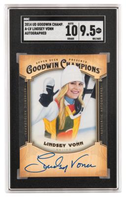 Lot #1259 2014 Upper Deck Goodwin Champions Lindsey Vonn Autograph SGC MT+ 9.5/Auto 10 - Image 1