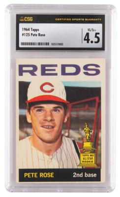 Lot #1245 1964 Topps #125 Pete Rose CSG VG-EX+ 4.5