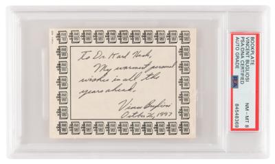 Lot #1081 Vincent Bugliosi Signature - PSA NM-MT 8