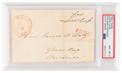 Lot #1085 Lewis Cass Signed Free Frank - PSA NM-MT