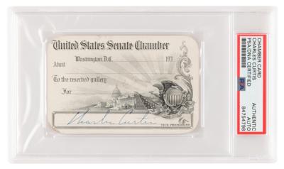 Lot #1088 Charles Curtis Signed Senate Chamber