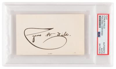 Lot #1090 Cyrus W. Field Signature