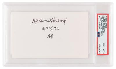 Lot #1161 Allen Ginsberg Signature - PSA NM-MT 8