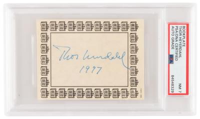 Lot #1093 Thor Heyerdahl Signature - PSA NM 7