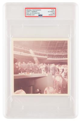 Lot #1028 John F. Kennedy Original Vintage Photograph by Cecil Stoughton - Opening Day - PSA Type I - Image 1