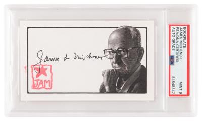 Lot #1165 James Michener Signature - PSA MINT 9