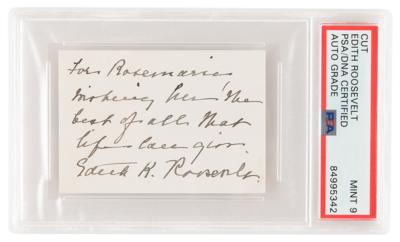 Lot #1038 Edith K. Roosevelt Autograph Note Signed - PSA MINT 9 - Image 1