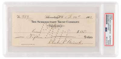 Lot #1106 Charles Steinmetz Signed Check