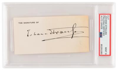 Lot #1175 Johann Strauss II Signature - PSA MINT 9