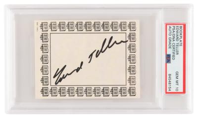 Lot #1108 Edward Teller Signature - PSA GEM MINT