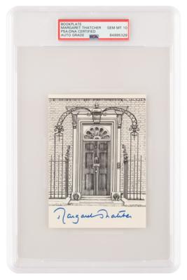 Lot #1109 Margaret Thatcher Signed Bookplate - PSA