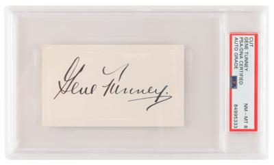 Lot #1286 Gene Tunney Signature - PSA NM-MT 8 - Image 1