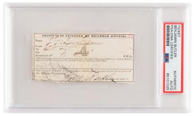 Lot #1116 Benjamin Butler Signed Railroad