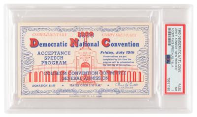 Lot #1032 John F. Kennedy: 1960 Democratic National Convention Acceptance Speech Pass - PSA NM 7 - Image 1