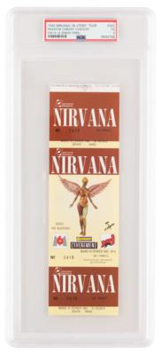 Lot #1196 Nirvana 1994 Paris 'In Utero' Concert Ticket - (February 15th - Canceled Show) - PSA VG 3 - Image 1