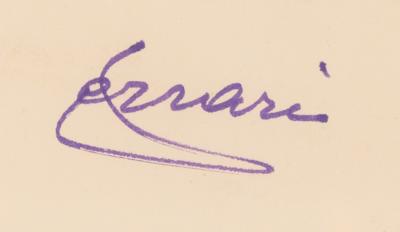 Lot #1278 Enzo Ferrari Typed Letter Signed to Pirelli's Director - Image 2