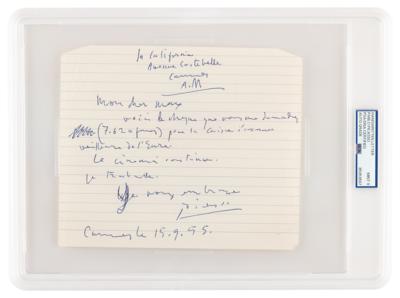 Lot #1144 Pablo Picasso Autograph Letter Signed -