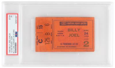 Lot #1293 Billy Joel 1980 Glass Houses Tour Madison Square Garden Ticket Stub - PSA PR 1 - Image 1