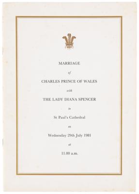 Lot #1295 Princess Diana and King Charles III Wedding Ticket - PSA VG-EX 4 - Image 3