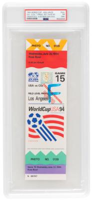 Lot #1298 1994 World Cup - USA vs. Colombia (A. Escobar Own Goal) Ticket - PSA NM 7(MK) - Image 1