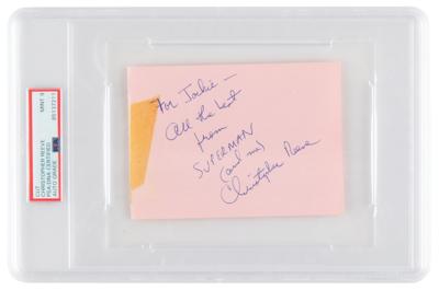 Lot #1301 Christopher Reeve Signature - PSA MINT 9