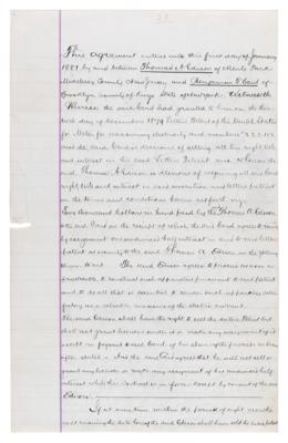 Lot #4012 Thomas Edison Document Signed for Electric Meter Patent - Used in Developing the Electric Light - Image 2