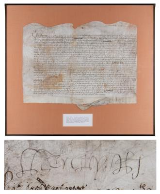 Lot #4018 King Henry VIII Rare Document Signed