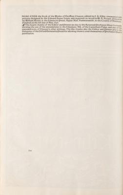 Lot #4032 Kelmscott Chaucer: The Works of Geoffrey Chaucer by Kelmscott Press (1896) - 'The finest book since Gutenberg' - Image 5