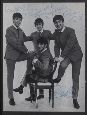 Lot #4042 Beatles Signed 1963 Program Page - Dezo