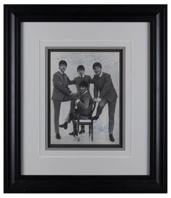 Lot #4042 Beatles Signed 1963 Program Page - Dezo Hoffman's Classic 'Collarless Suits' Portrait - Image 2