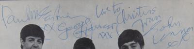 Lot #4042 Beatles Signed 1963 Program Page - Dezo Hoffman's Classic 'Collarless Suits' Portrait - Image 3