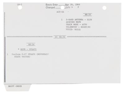 Lot #4051 Apollo 11 Lunar Surface Flown LM Prep Checklist with In-Flight Annotations by CDR Neil Armstrong Prior to the First Moon Landing – From the Private Collection of Buzz Aldrin - Image 3