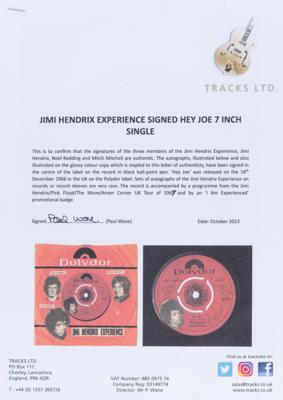 Lot #4044 Jimi Hendrix Experience Rare Signed 45 RPM Single - 'Hey Joe' - Image 5