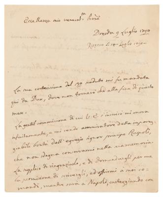 Lot #4033 Giacomo Casanova Rare Autograph Letter