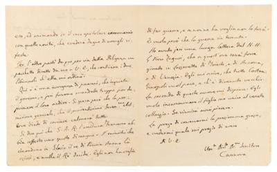 Lot #4033 Giacomo Casanova Rare Autograph Letter Signed on European Wars and Politics - Image 2