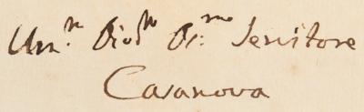 Lot #4033 Giacomo Casanova Rare Autograph Letter Signed on European Wars and Politics - Image 3