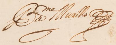Lot #4030 Bartolome Esteban Murillo Exceedingly Rare Autograph Document Signed - Image 2