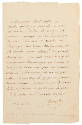 Lot #4009 Denis Diderot Rare Autograph Letter