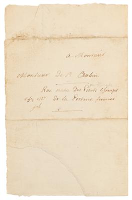 Lot #4009 Denis Diderot Rare Autograph Letter Signed, Trading Work for Art - Image 2