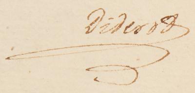 Lot #4009 Denis Diderot Rare Autograph Letter Signed, Trading Work for Art - Image 3