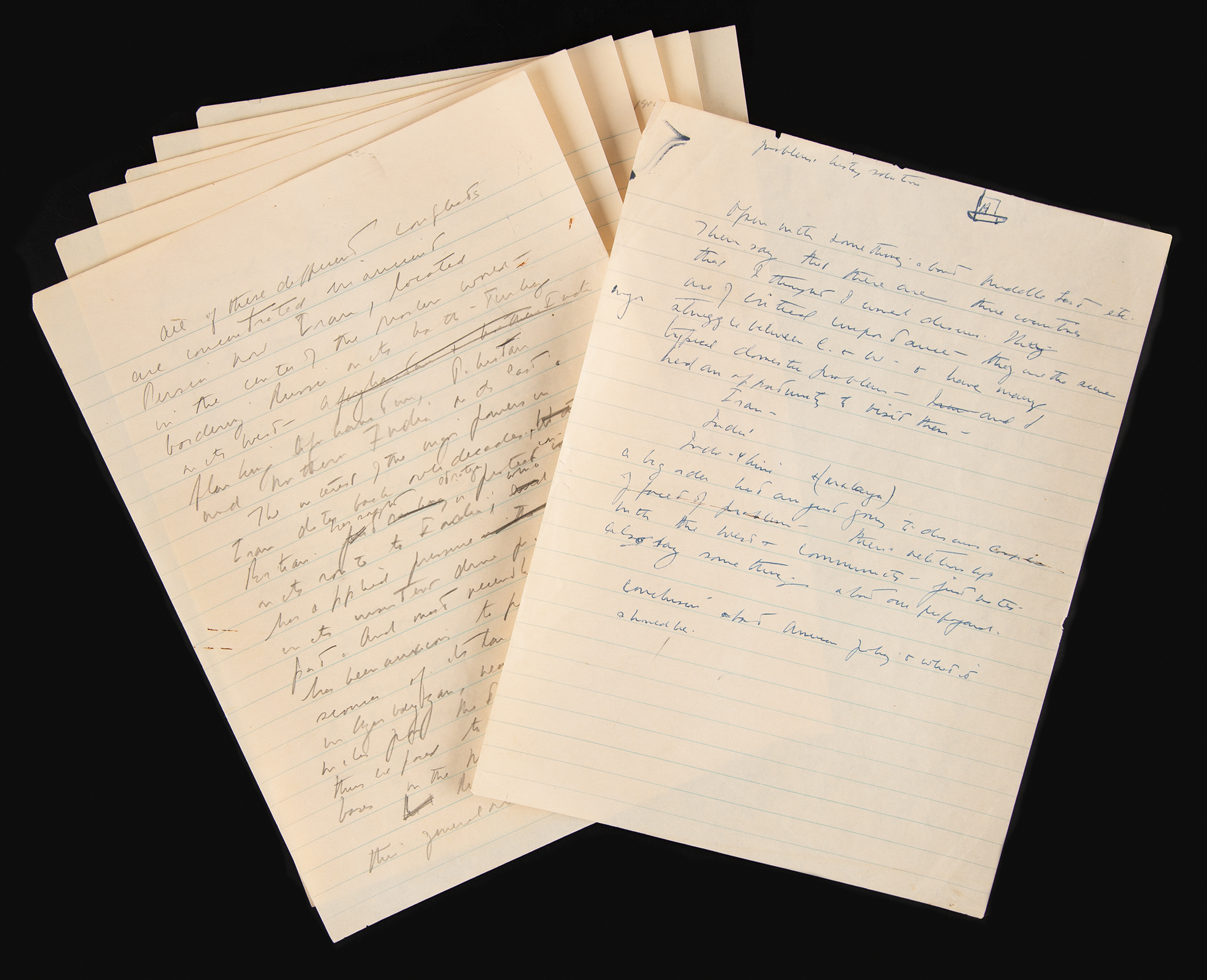 Lot #4004 John F. Kennedy Handwritten Manuscript