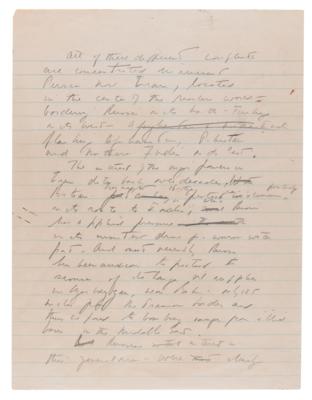 Lot #4004 John F. Kennedy Handwritten Manuscript on Security in the Middle East: "All of these different conflicts are concentrated in ancient Persia, now Iran" - Image 2
