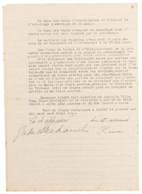 Lot #4049 Coco Chanel Rare Document Signed for Cannes Couture Workshop Lease - Image 3