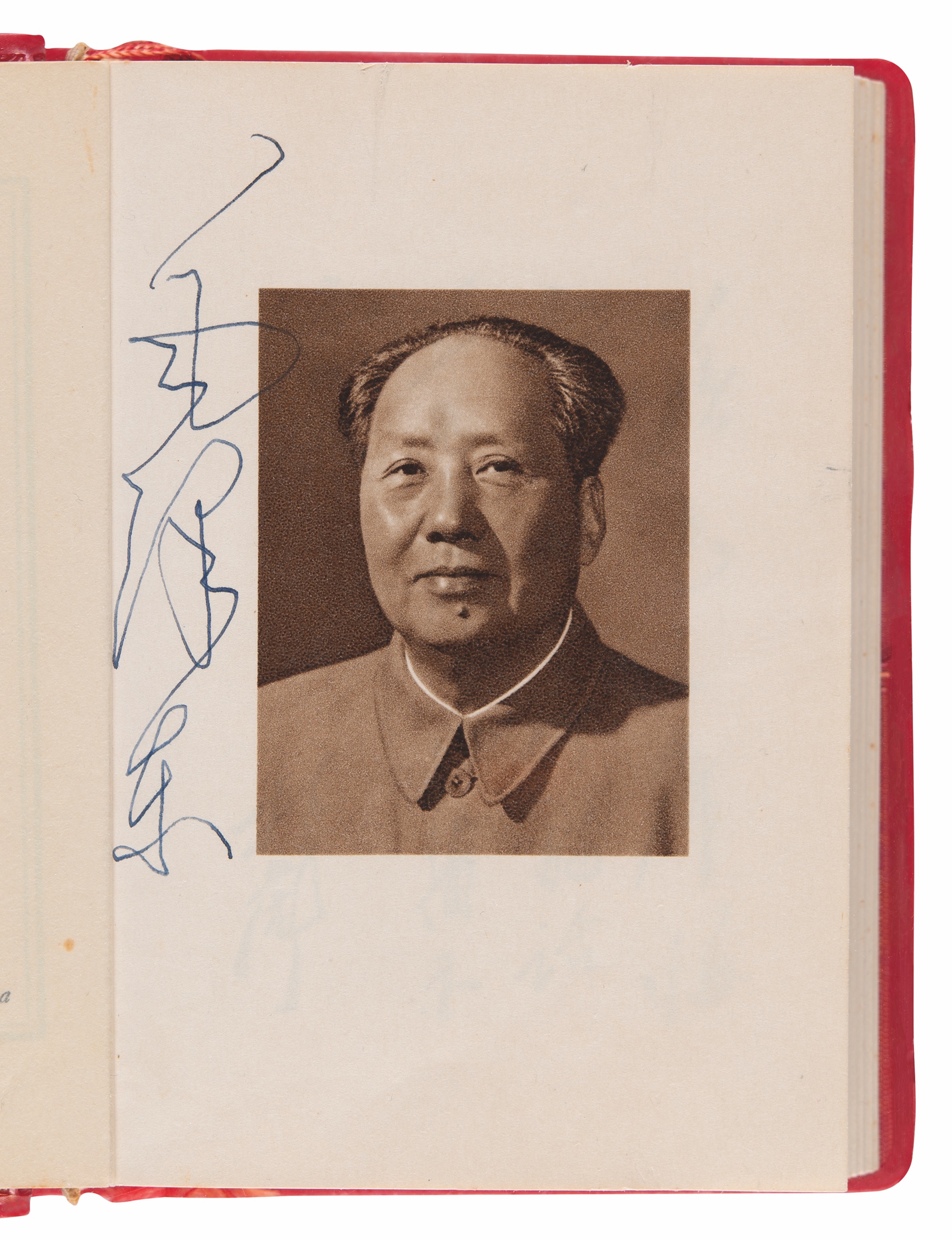 Lot #4023 Mao Zedong Historically Important Signed Book: Quotations from Chairman Mao (The Little Red Book) - Autographed for the Wife of Pakistan's Foreign Minister, with Photo Proof - Image 2