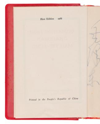 Lot #4023 Mao Zedong Historically Important Signed Book: Quotations from Chairman Mao (The Little Red Book) - Autographed for the Wife of Pakistan's Foreign Minister, with Photo Proof - Image 5
