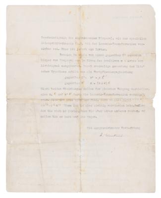 Lot #4014 Albert Einstein Typed Letter Signed, Explaining Special Relativity - Image 3