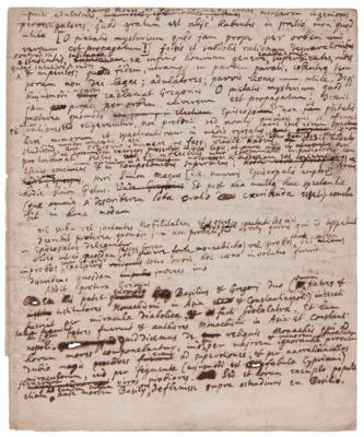 Lot #4007 Isaac Newton Handwritten Manuscript Criticizing Religion and the Papacy - Image 2